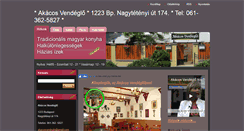 Desktop Screenshot of akacosvendeglo.com